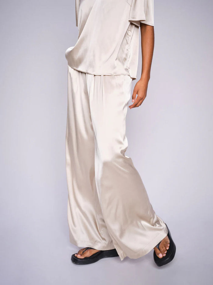 MOS MOSH - Rita Satin Pant - Feather Gray
