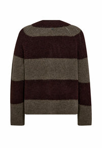 MOS MOSH - Taci Stripe LS V-Neck Knit