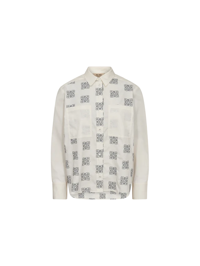 MOS MOSH - Weina Geo Shirt - Ecru