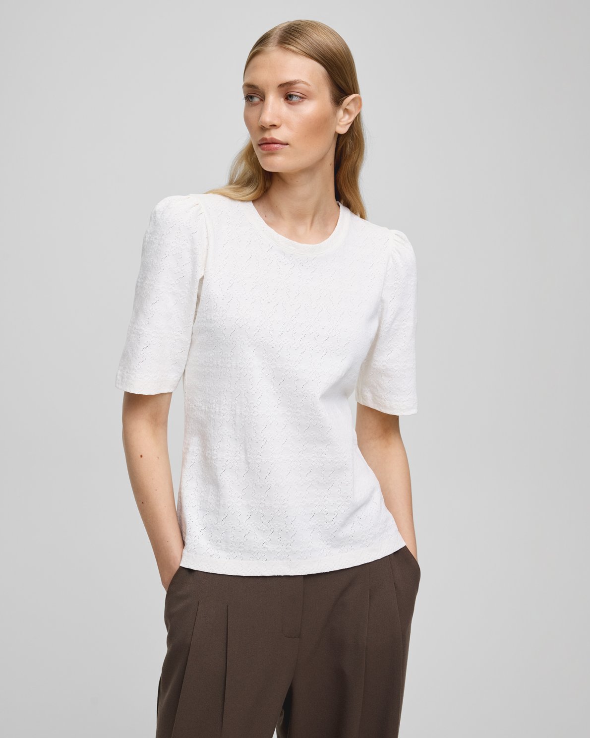 MSCH - Elmira Puff Tee - Egret