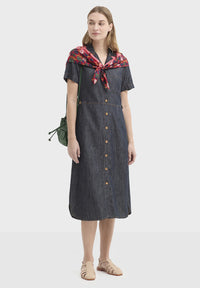 NICE THINGS - Denim Tencel Dress - Dark Navy
