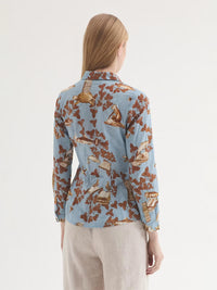 NICE THINGS - Midsummer Books Print Shirt - Light Blue
