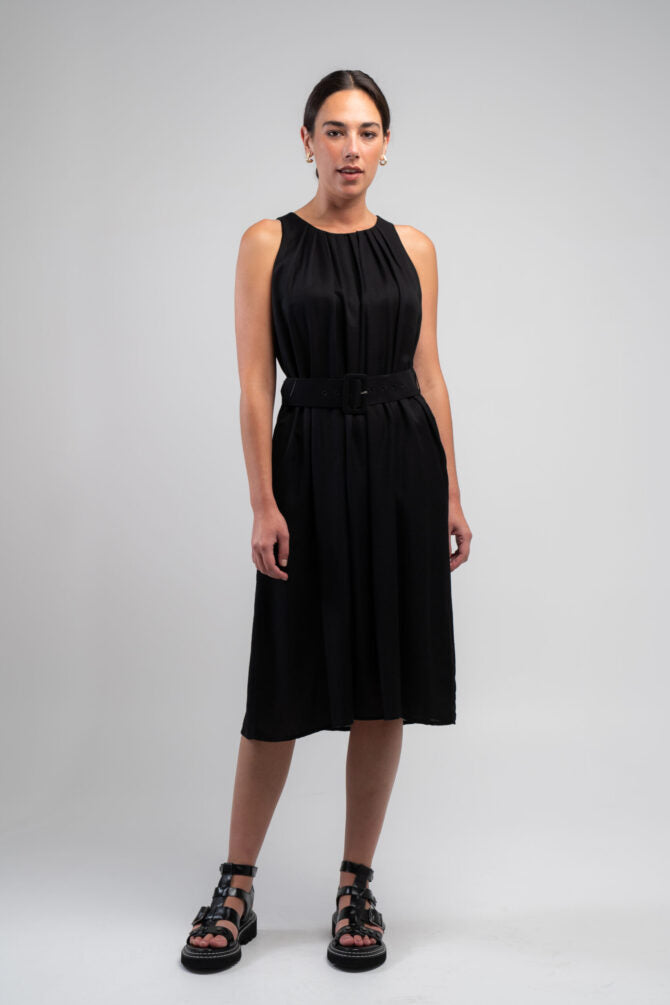 OBI - Velocity Pleated Sundress - Black