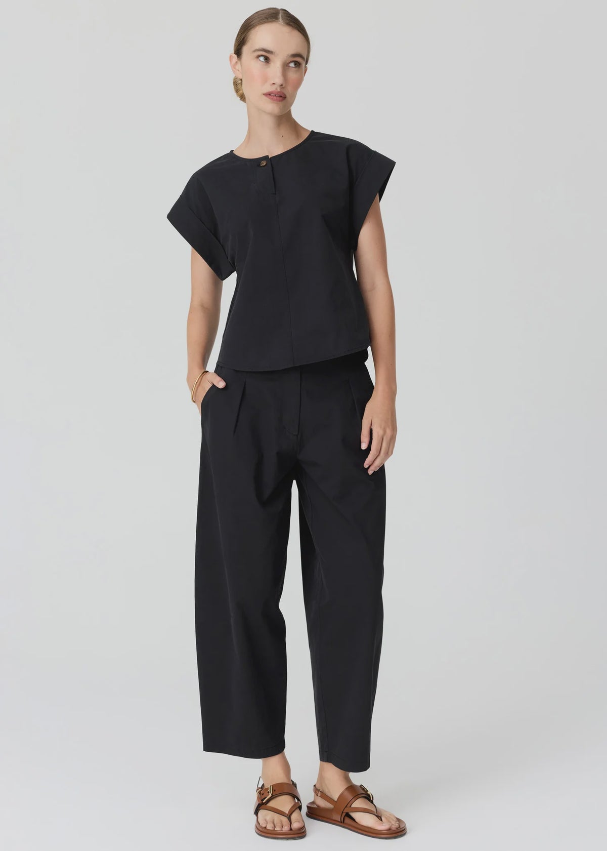 POL - Alma Barrel Pant - Black