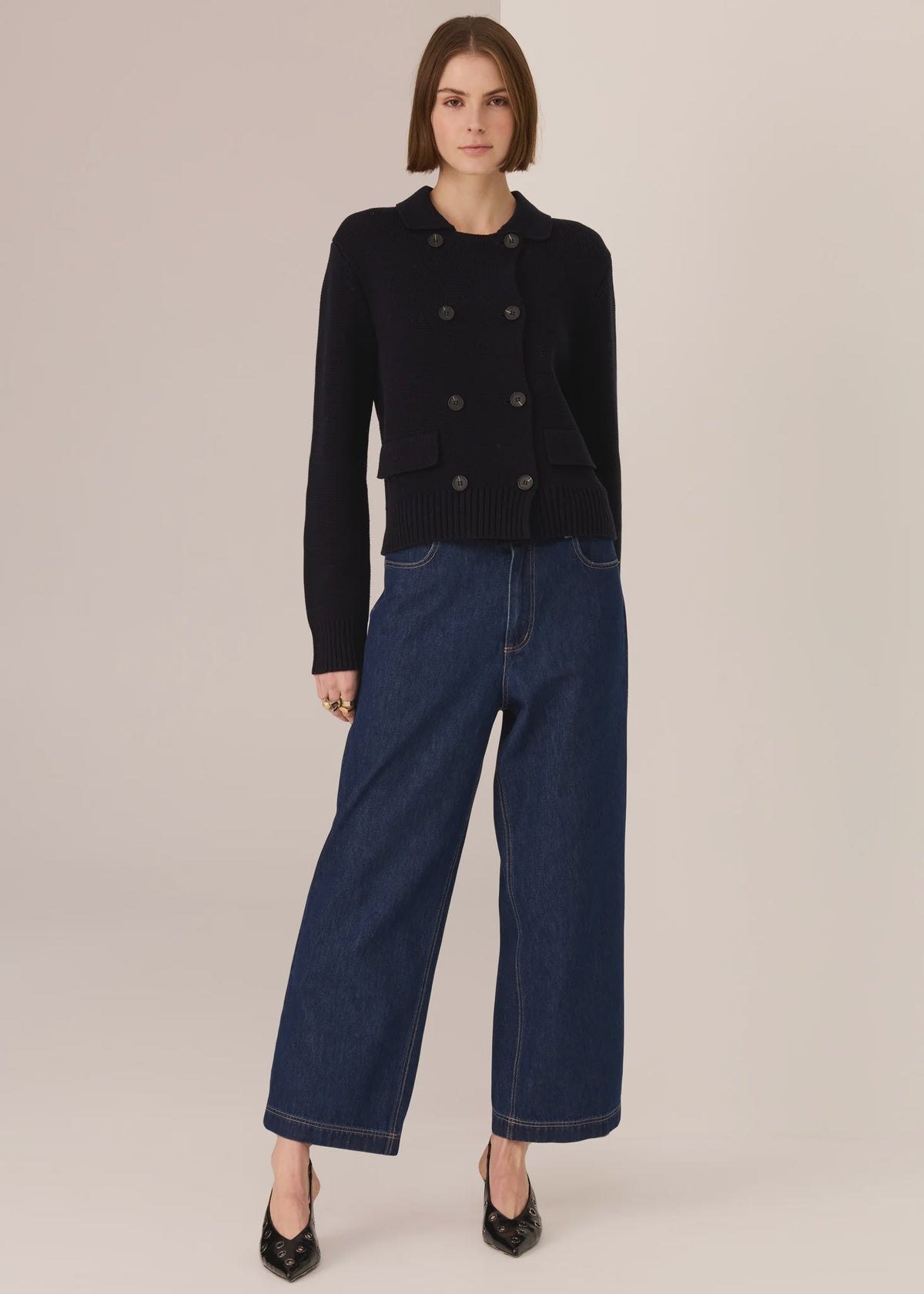 POL - Andie Cropped Jean - Dark Wash