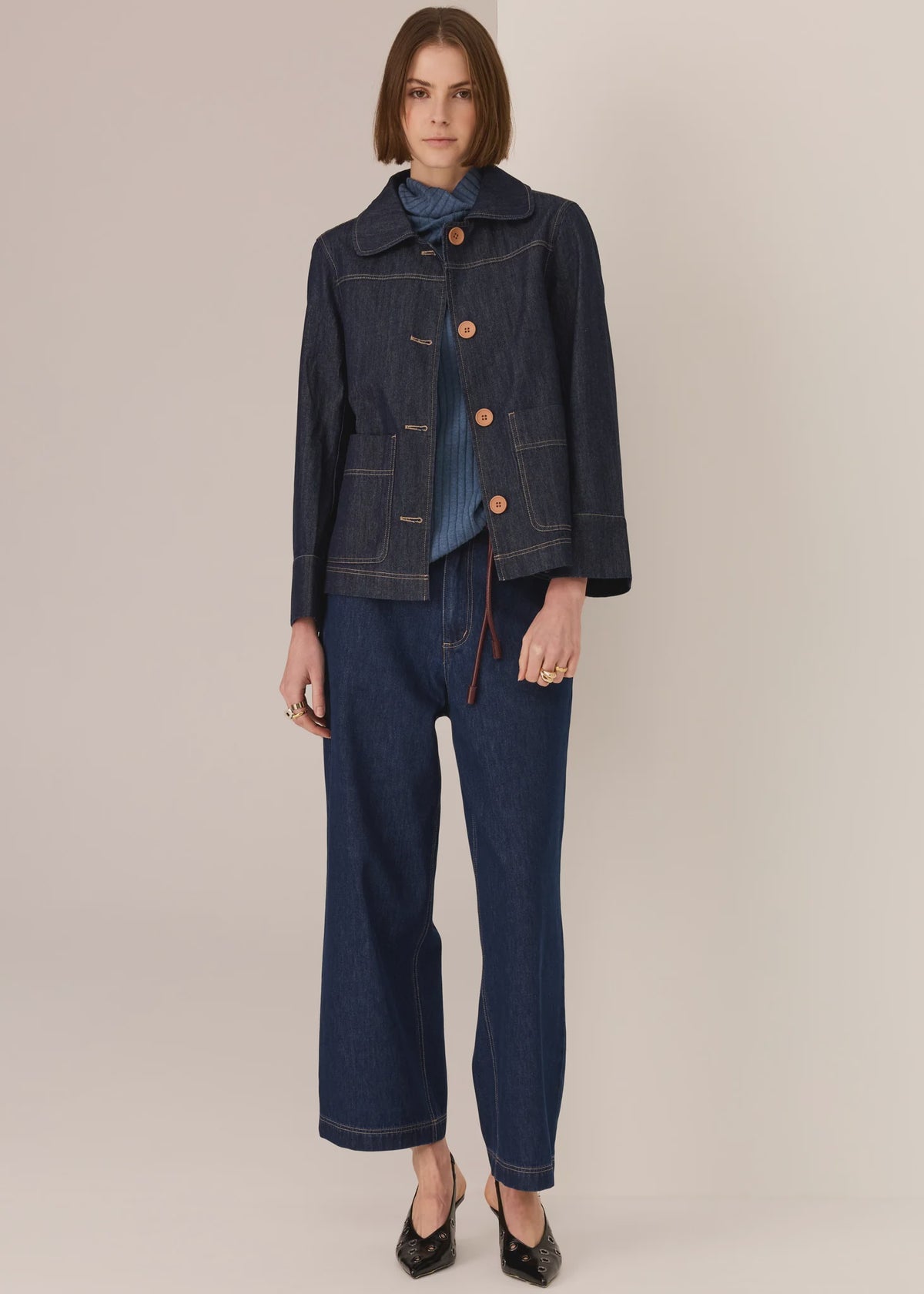 POL - Andie Denim Jacket - Dark Wash