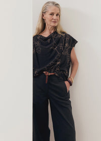 POL - Budd Cowl Neck Top - Budd Print
