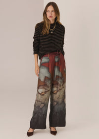 POL - Carmel Stripe Knit - Black/Choc