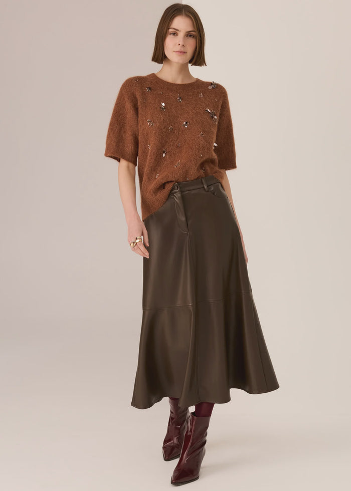 POL - Haviland Beaded Knit Tee - Toffee