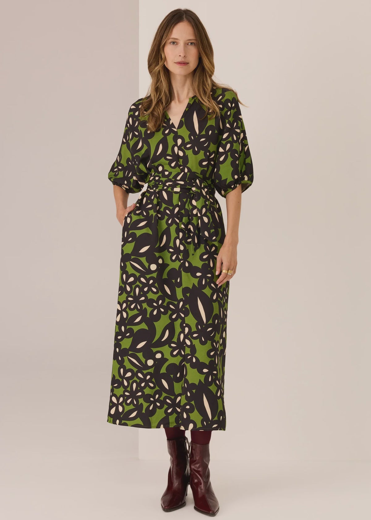 POL - Keaton Tie Dress - Keaton Print