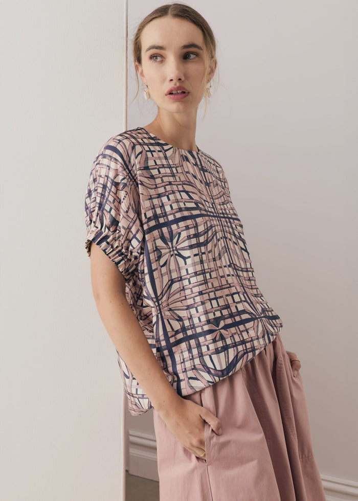 POL - Lattice Top - Pink Check