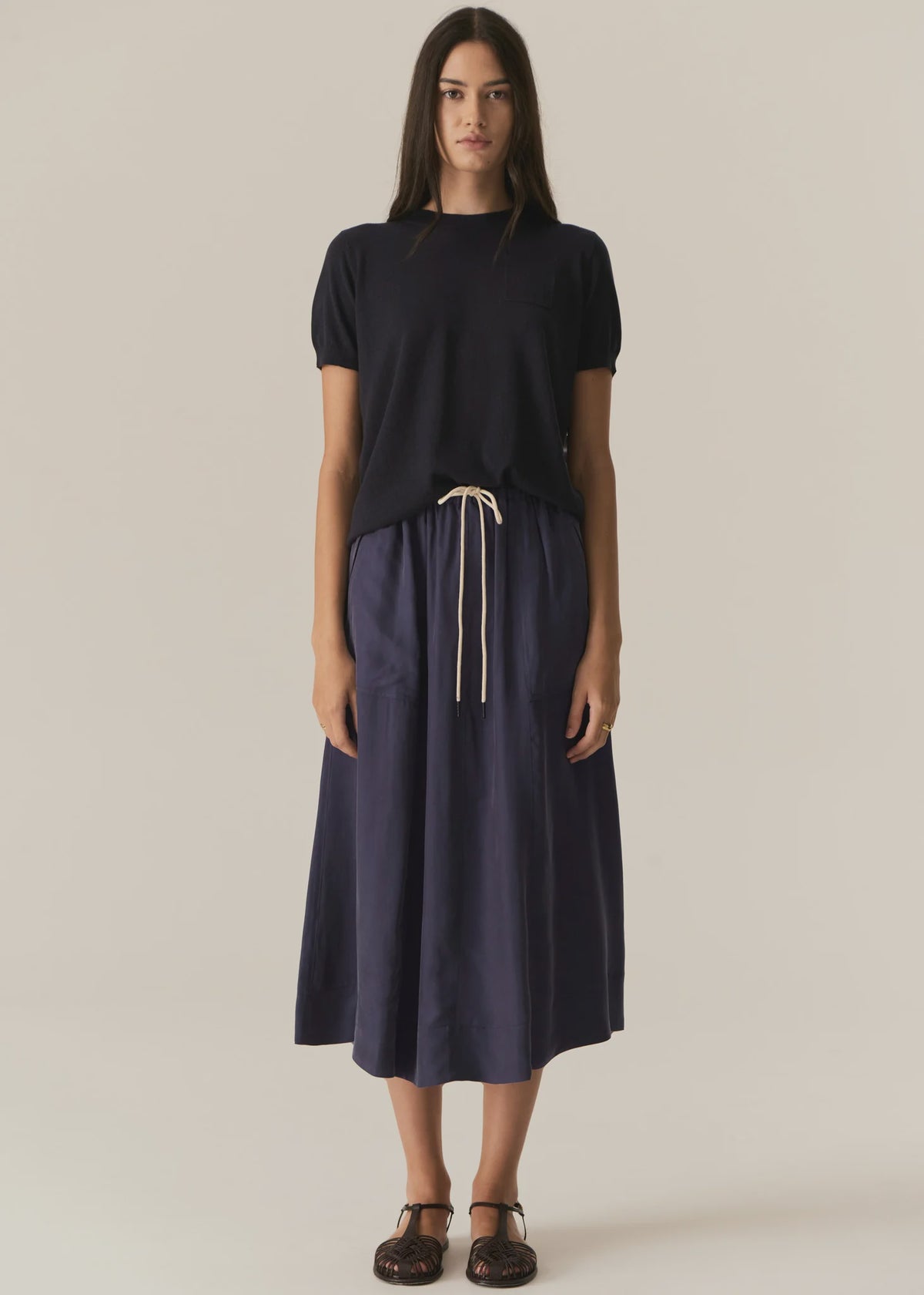 POL - Henri Tie Skirt - Ink