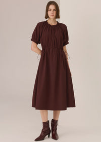 POL - Tech Drawcord Dress - Merlot