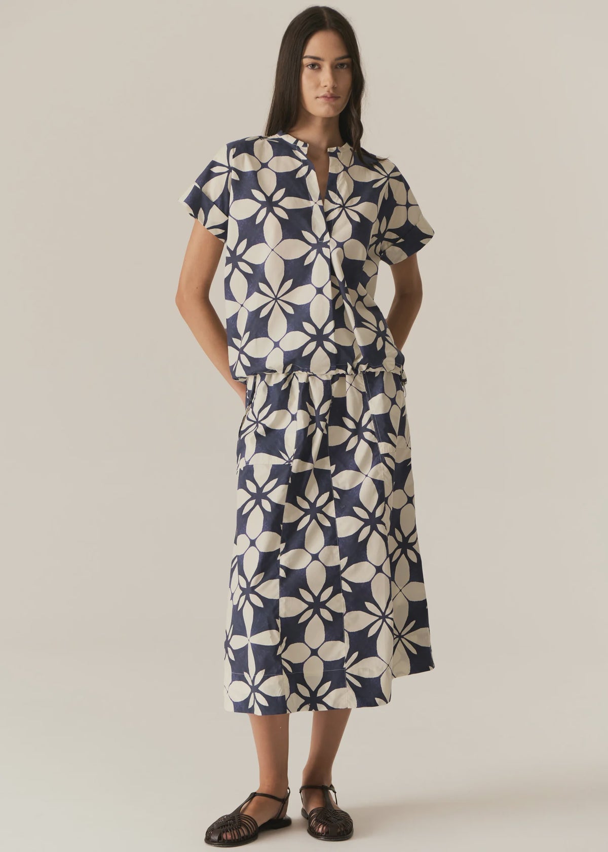 POL - Turin Skirt - Blue Turin