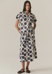 POL - Turin Skirt - Blue Turin
