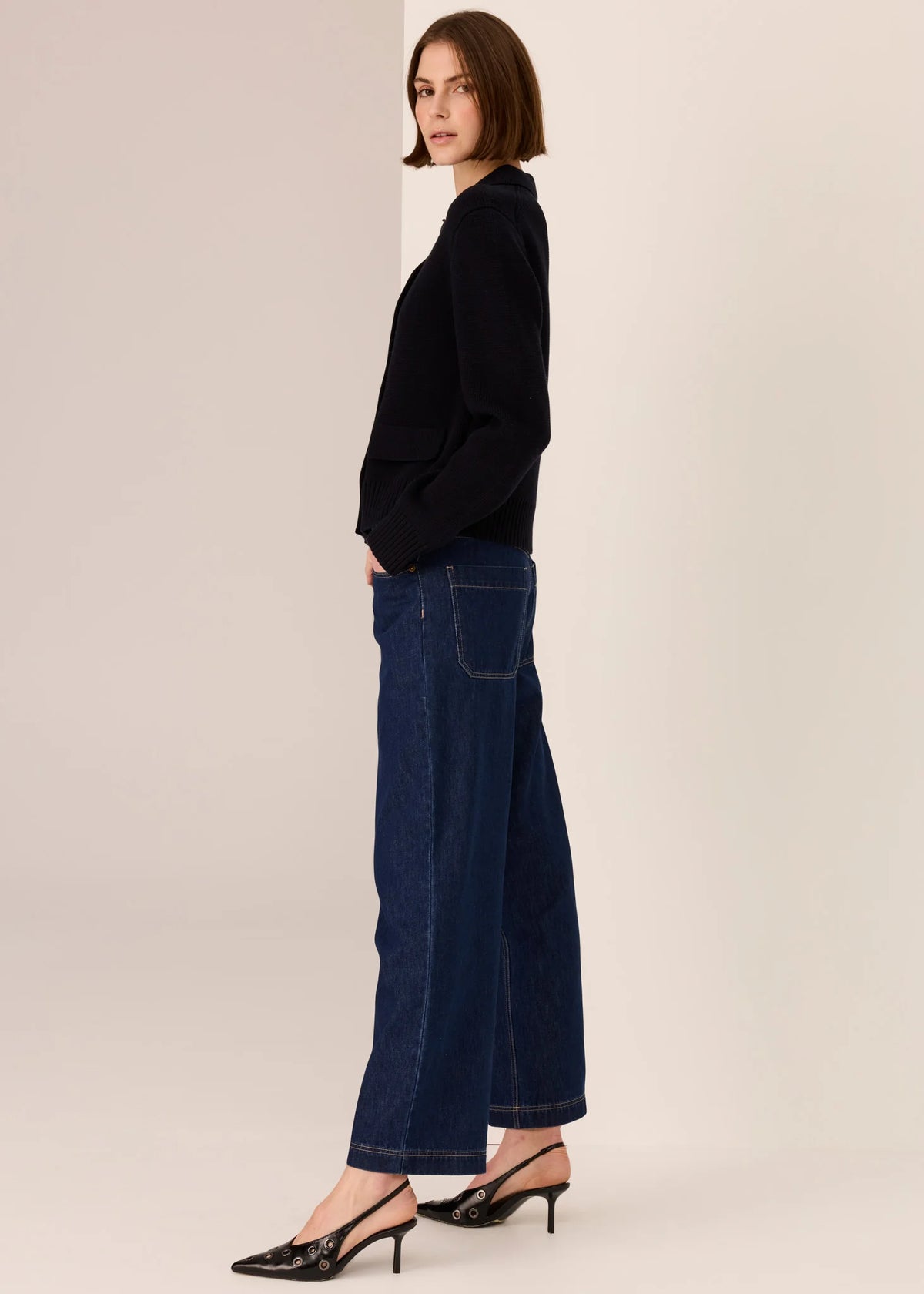 POL - Andie Cropped Jean - Dark Wash