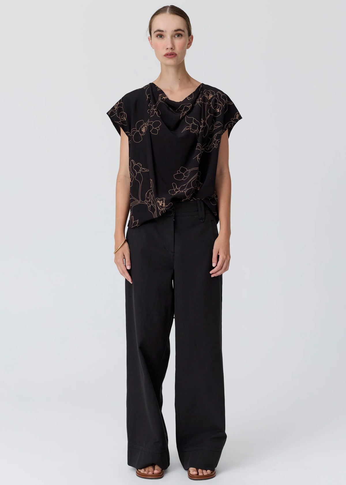 POL - Budd Cowl Neck Top - Budd Print