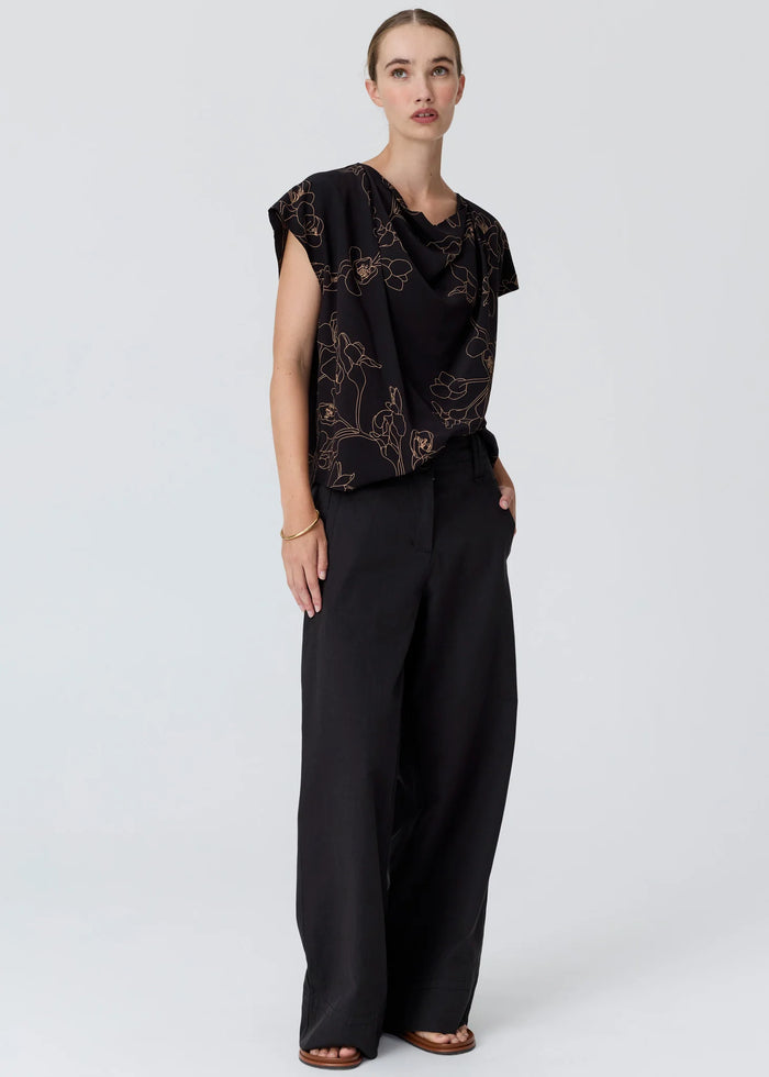 POL - Budd Cowl Neck Top - Budd Print