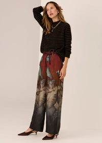 POL - Carmel Stripe Knit - Black/Choc