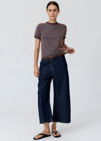 POL - Kaspar Layered Tee - Choc/Blue