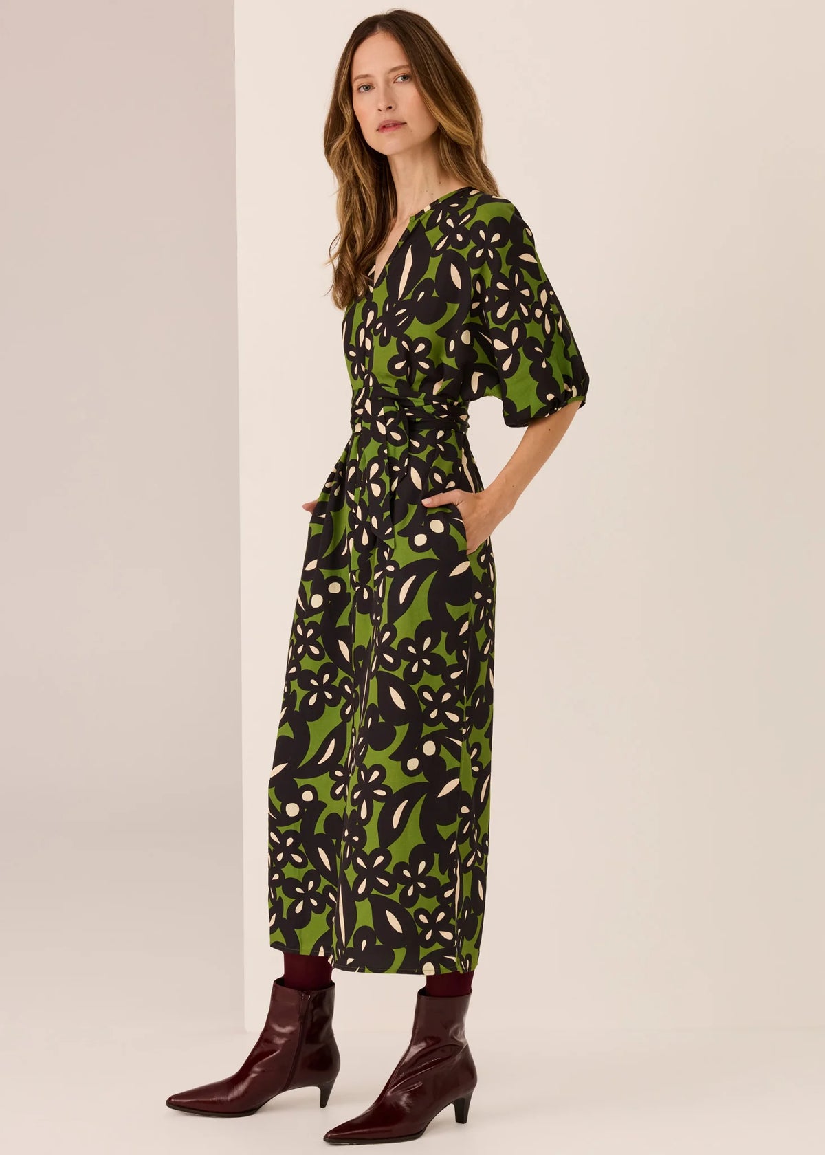 POL - Keaton Tie Dress - Keaton Print