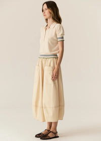 POL - Lask Knit Polo - Ecru/Green
