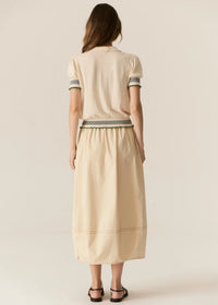 POL - Lask Knit Polo - Ecru/Green