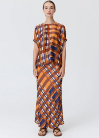 POL - Lattice Top - Amber Check