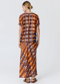POL - Lattice Top - Amber Check