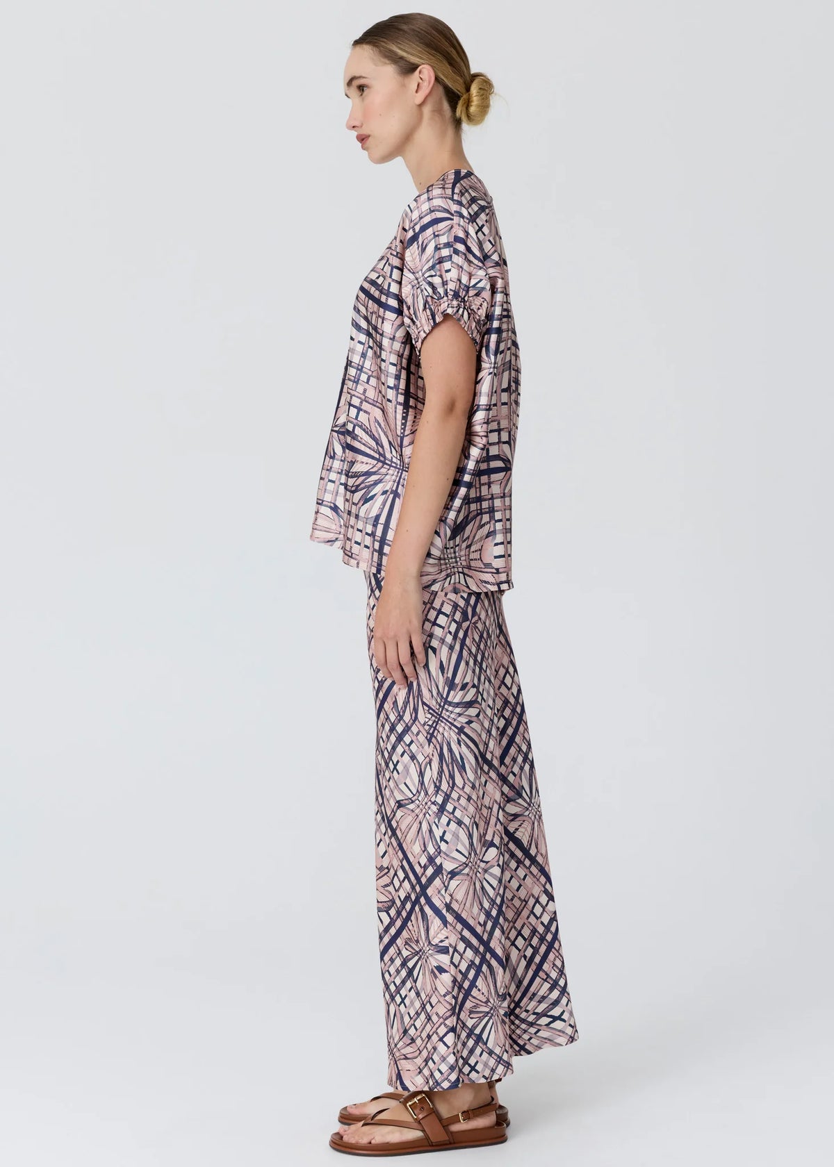 POL - Lattice Top - Pink Check