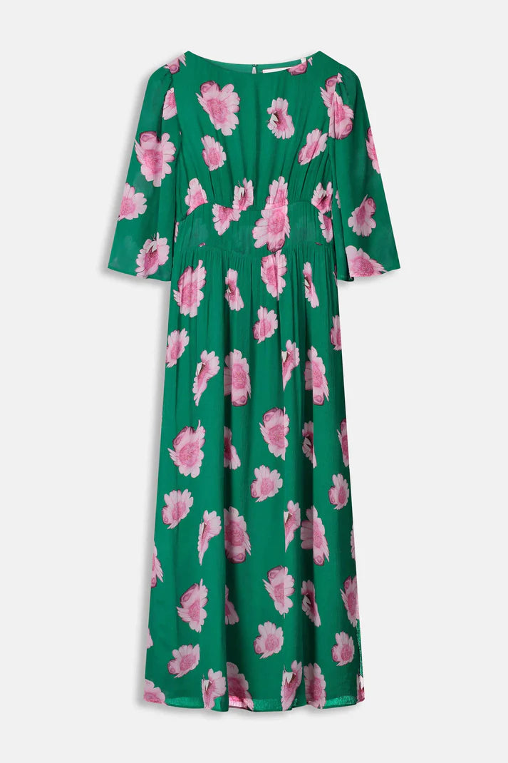 POM AMSTERDAM - Meadow Flowers Green Dress