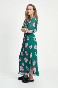 POM AMSTERDAM - Meadow Flowers Green Dress