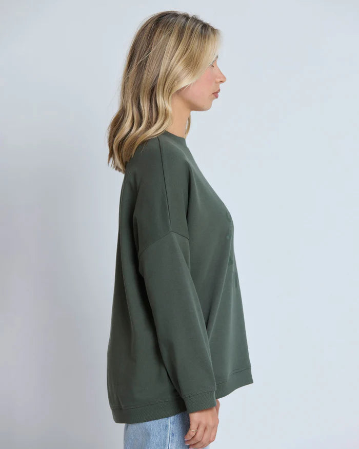 STELLA + GEMMA - Newport Pocket Crew - Winter Moss