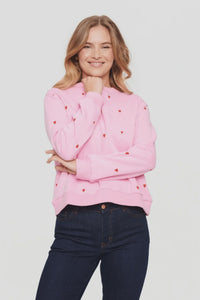 SAINT TROPEZ - Dagna SZ Sweatshirt - Bonbon Flame Hearts