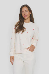 SAINT TROPEZ - Dagna SZ Sweatshirt - Ice Flame Hearts