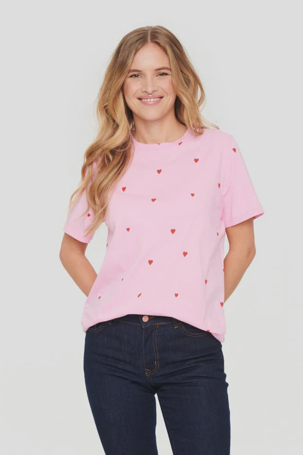 SAINT TROPEZ - Dagni SZ T-Shirt - Bonbon Flame Hearts