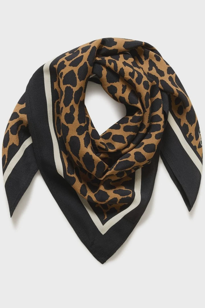 SAINT TROPEZ - Priscilla Scarf - Tigers Eye Spotty Leopard