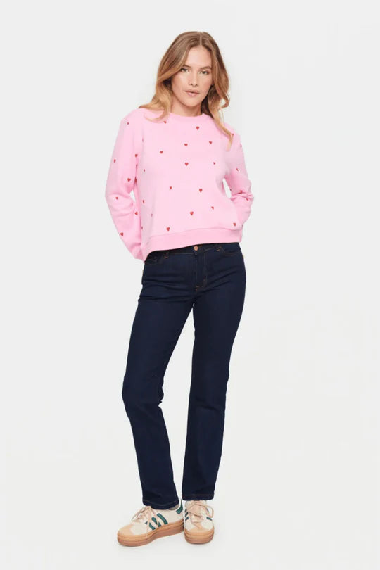 SAINT TROPEZ - Dagna SZ Sweatshirt - Bonbon Flame Hearts