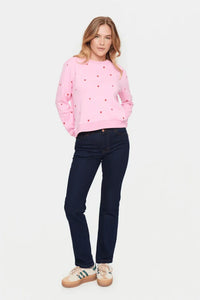 SAINT TROPEZ - Dagna SZ Sweatshirt - Bonbon Flame Hearts