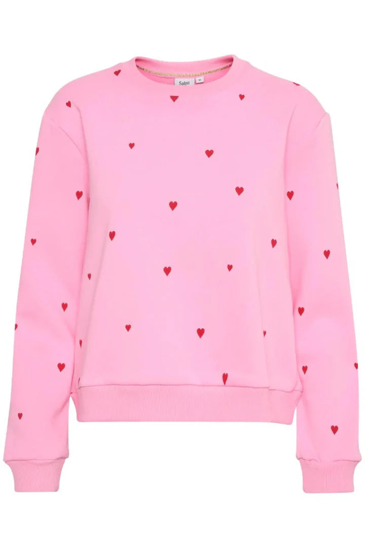 SAINT TROPEZ - Dagna SZ Sweatshirt - Bonbon Flame Hearts