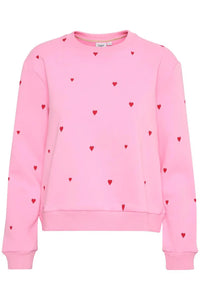 SAINT TROPEZ - Dagna SZ Sweatshirt - Bonbon Flame Hearts