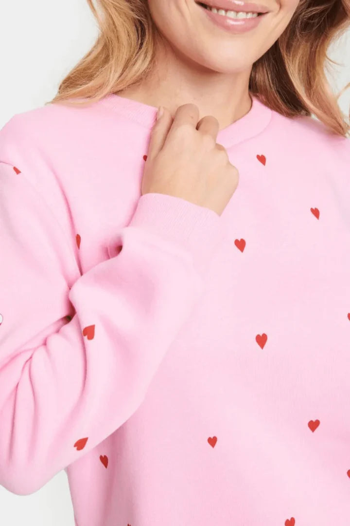 SAINT TROPEZ - Dagna SZ Sweatshirt - Bonbon Flame Hearts