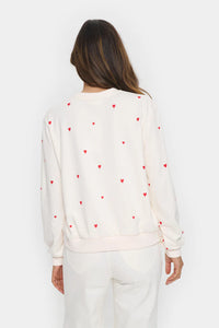 SAINT TROPEZ - Dagna SZ Sweatshirt - Ice Flame Hearts