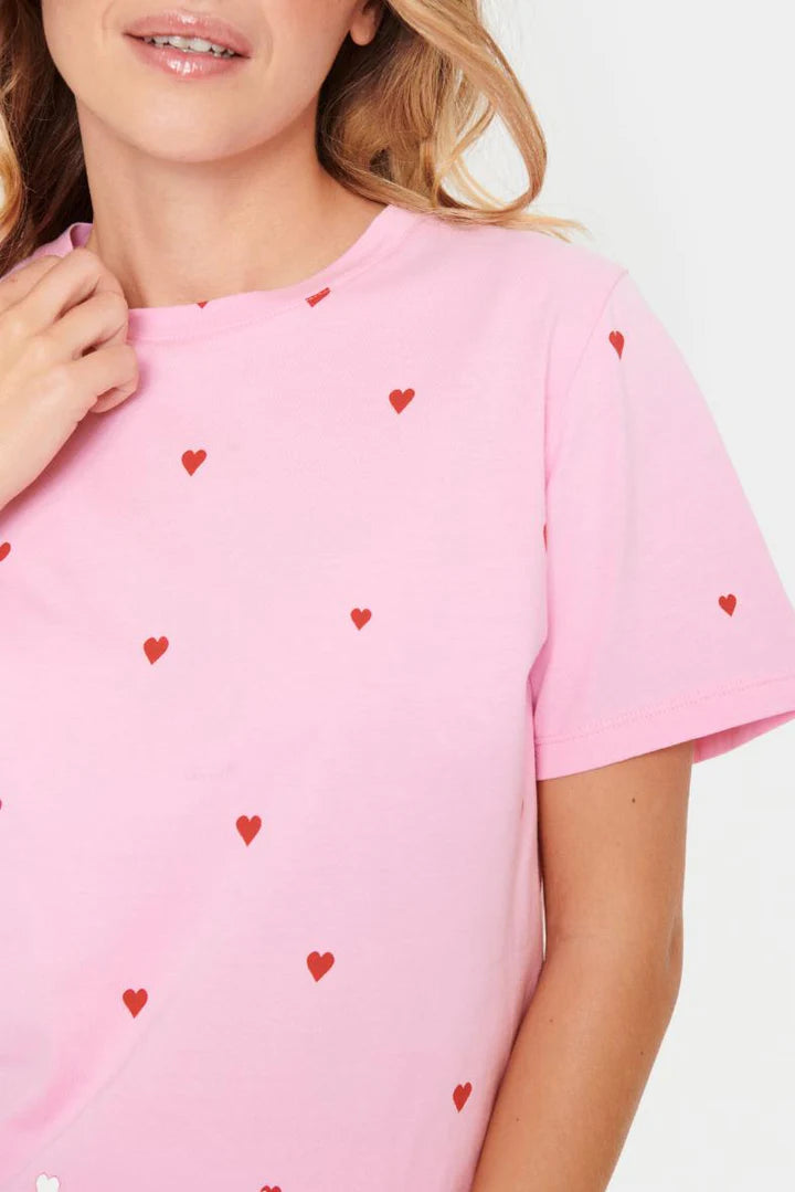 SAINT TROPEZ - Dagni SZ T-Shirt - Bonbon Flame Hearts