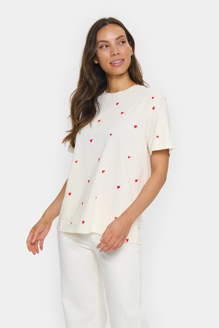 SAINT TROPEZ - Dagni SZ T-Shirt - Ice Flame Hearts