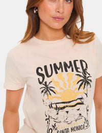 SAINT TROPEZ - Kuvi T-Shirt - Creme