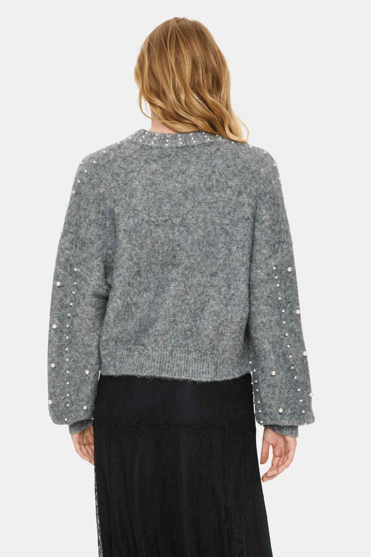 SAINT TROPEZ - Madeleine Pullover - Gunmetal Melange