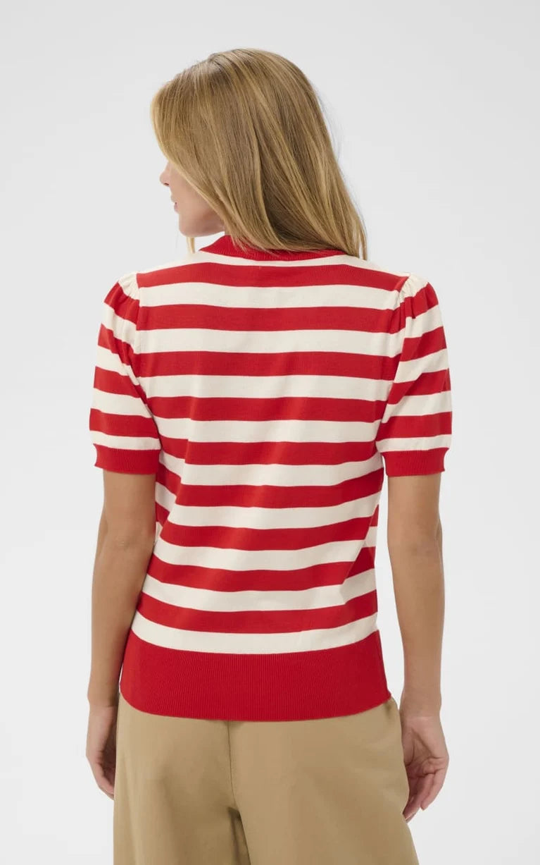 SAINT TROPEZ - Mila Striped Pullover - Valiant Seedpearl