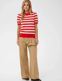 SAINT TROPEZ - Mila Striped Pullover - Valiant Seedpearl