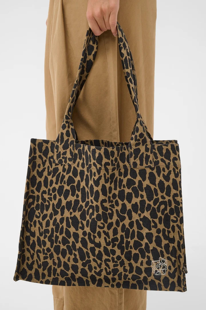 SAINT TROPEZ - Pansy Bag - Tigers Eye Spotty Leopard